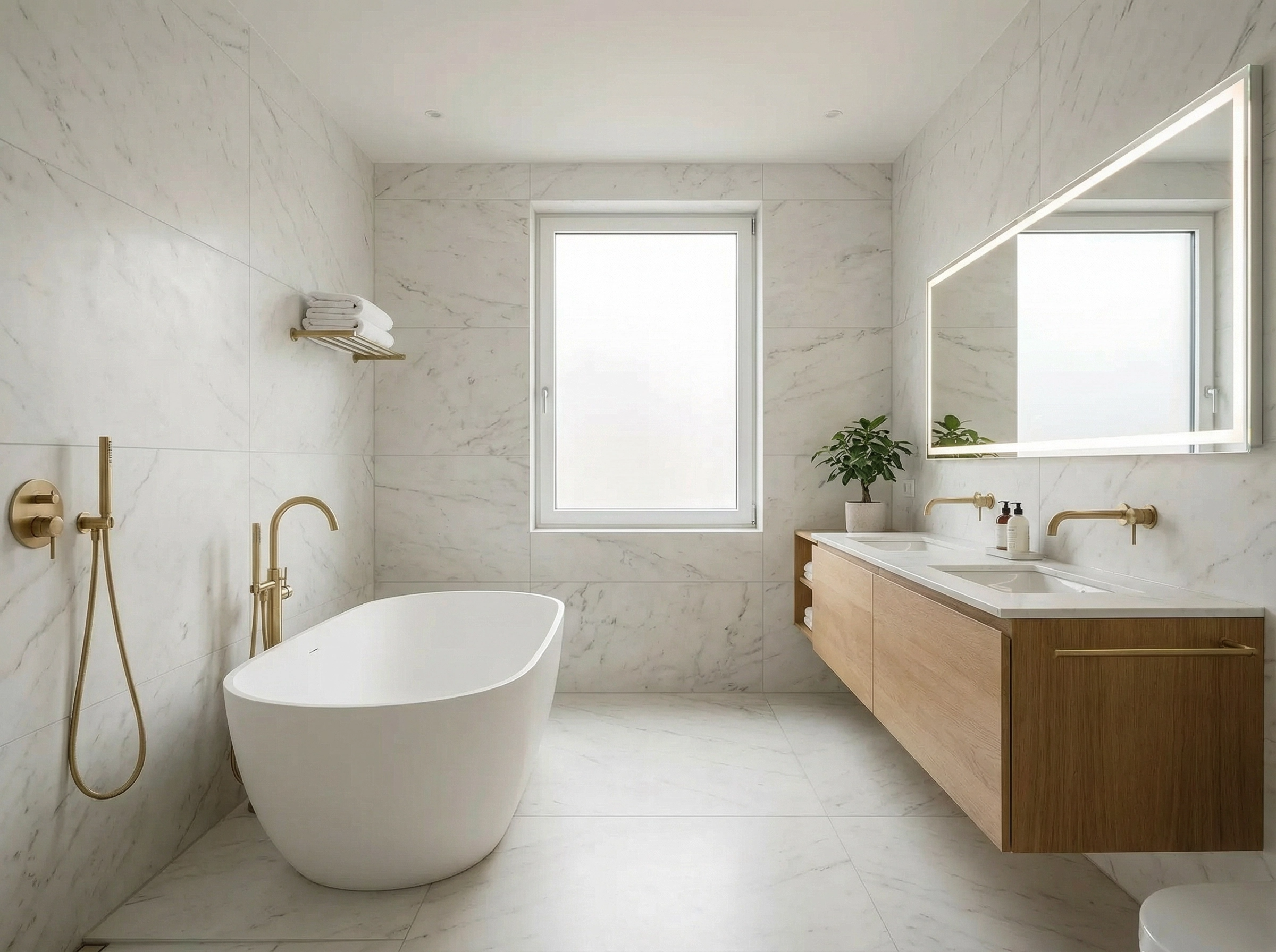 Bathroom in a high-quality furnished apartment